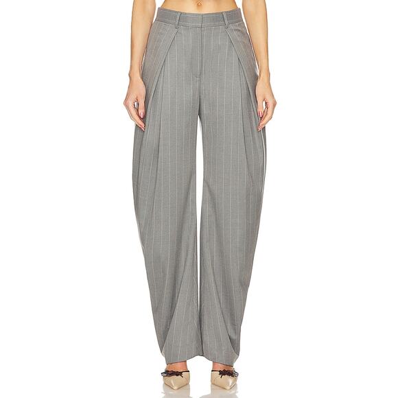 L'Academie Gray Pinstripe Trousers - Picture 1 of 4